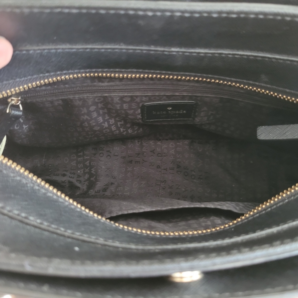 Kate Spade Black Leather Tote Bag - Picture 8 of 9